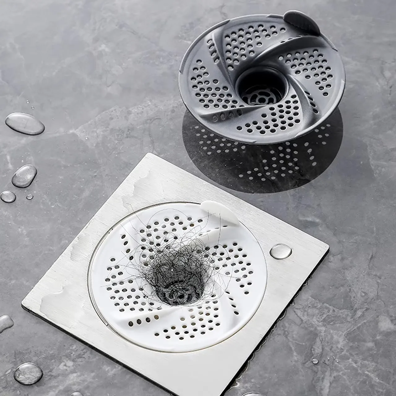 1/3/6 Pcs Japanese Swirl Hair Catcher, Universal Bathroom Sink Strainer, Anti-Clog Drain Filter
