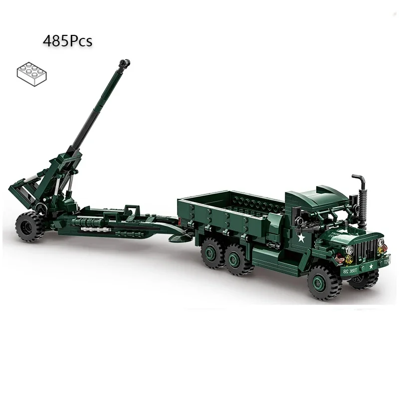 Military Classic Model M35A2 Truck M198 Artillery Collection Model Building Blocks Bricks Toys Gifts