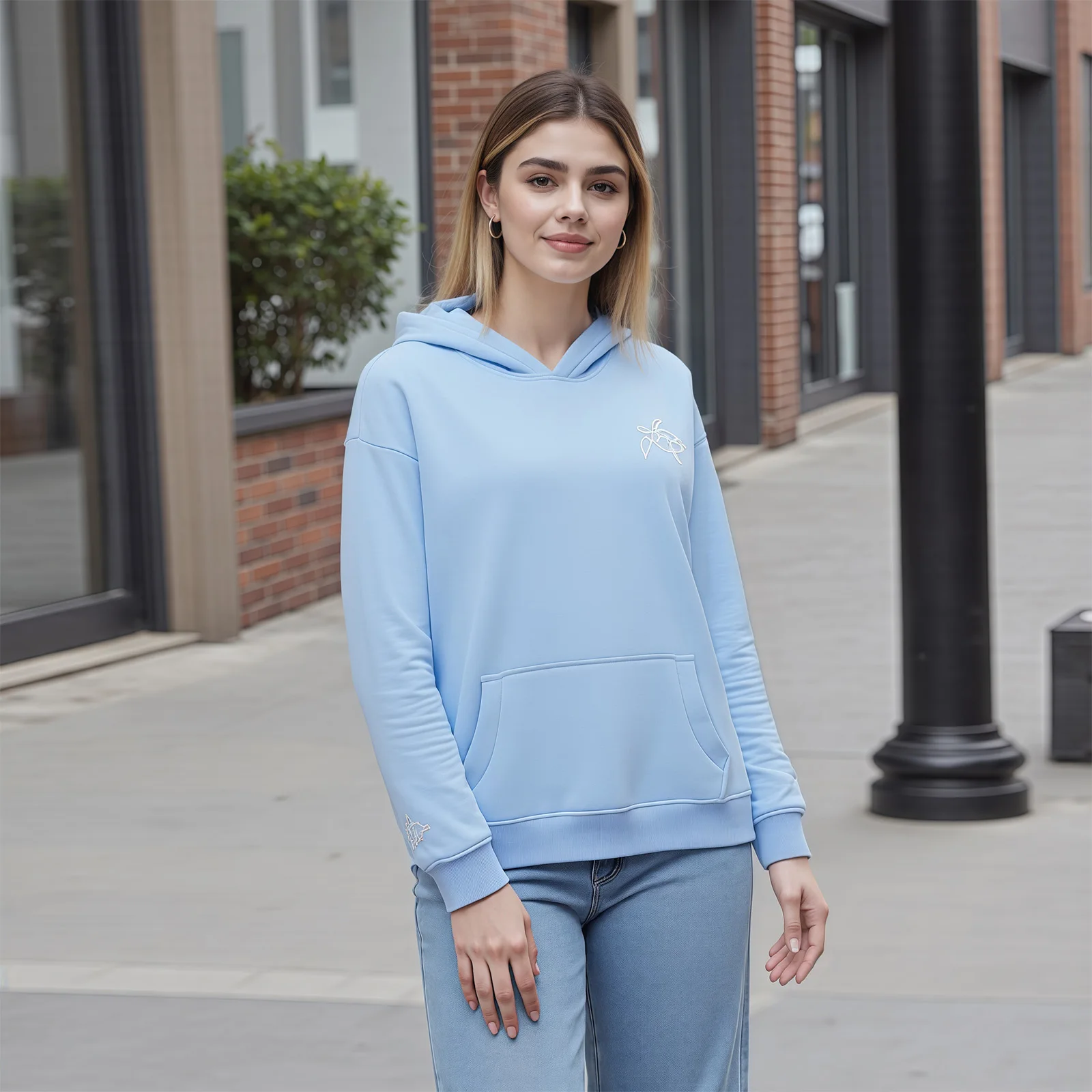 

Большие толстовки с длинными рукавами и принтом «Морской существа», женские пляжные толстовки, уличные топы