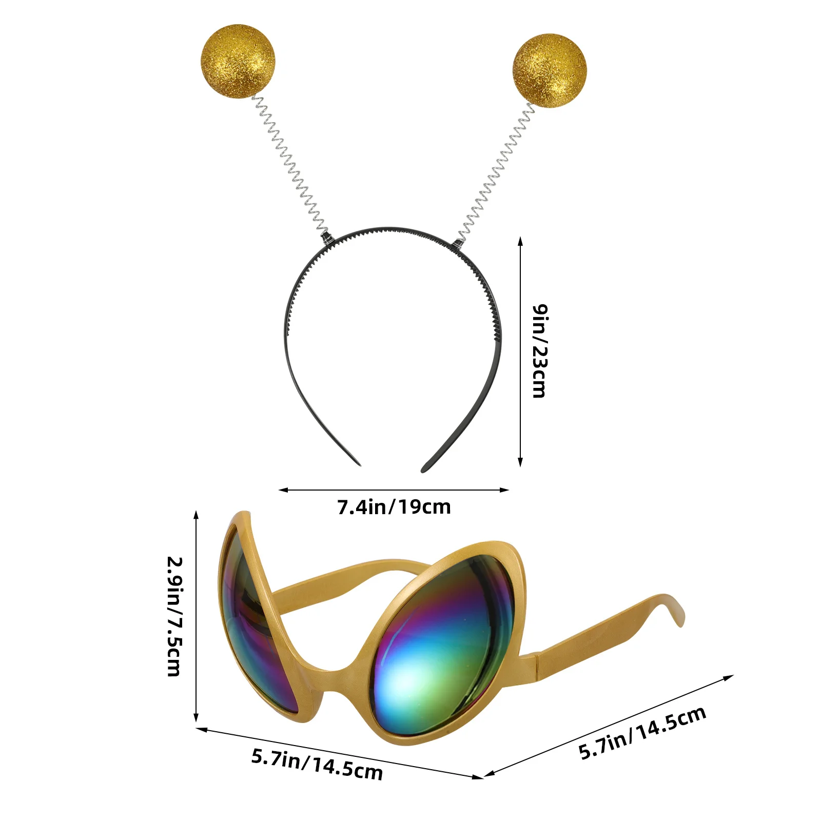 1Set Gläser Stirnband Gebogene Beine Lustige Brillen Für Party Cosplay Kostüm Zubehör Regenbogen Objektiv Sonnenbrille Prop