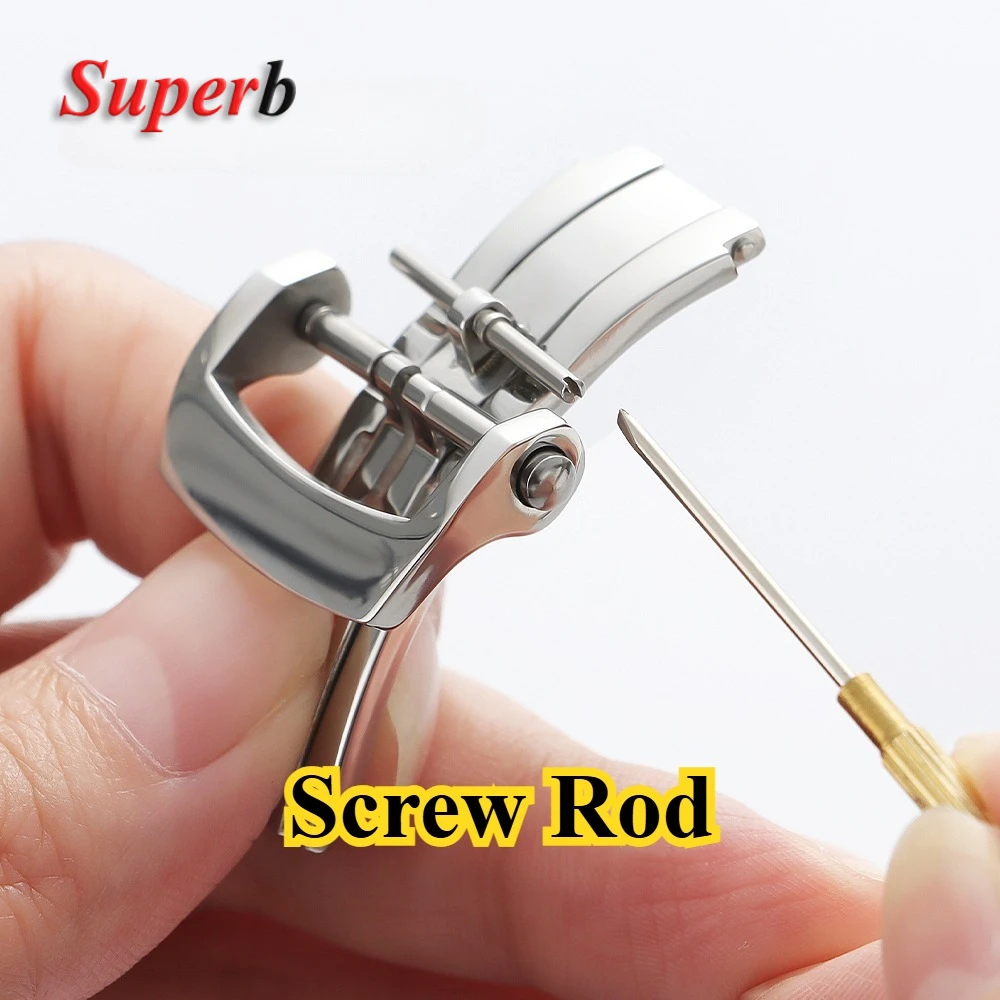 Para Blancpain CIFTY FATHOMS Cierre de acero inoxidable Hebilla de mariposa Hebilla plegable 20 mm para correa de cuero de nailon Cierre de silicona