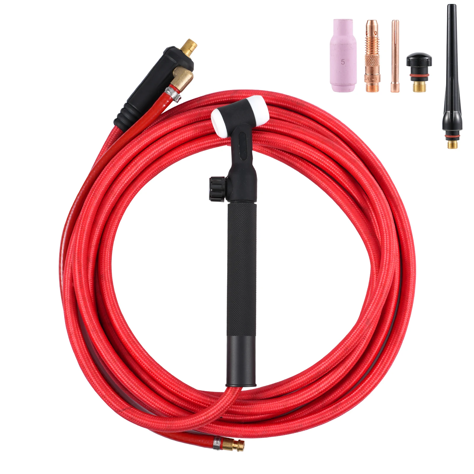 WP17 WP17FV Welder Gun 150A 3m/4m TIG Welding Torch  Soft Red Hose Flexible Gas Valve Quick Connector DKJ 10-25 35-50