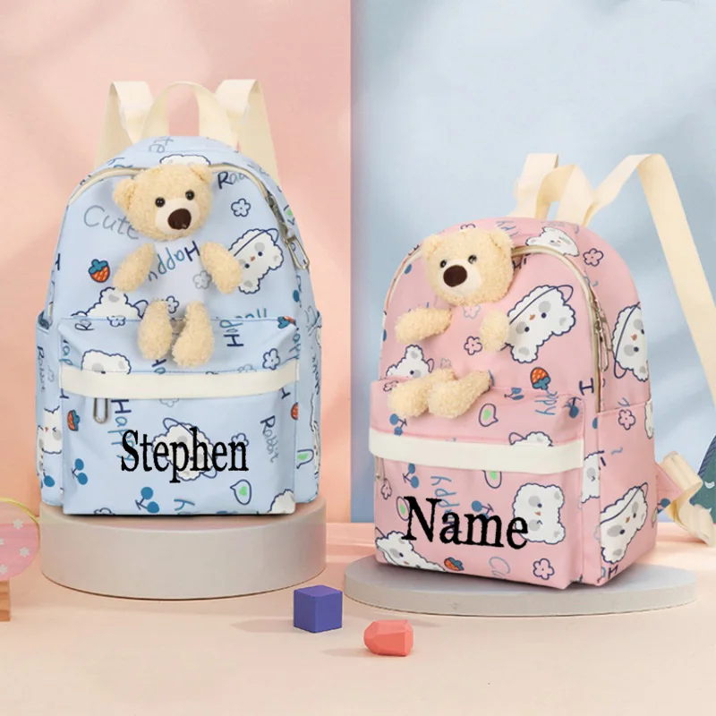 Mochila personalizada para niños, mochila de viaje ligera con dibujos animados para guardería, aperitivos para niñas