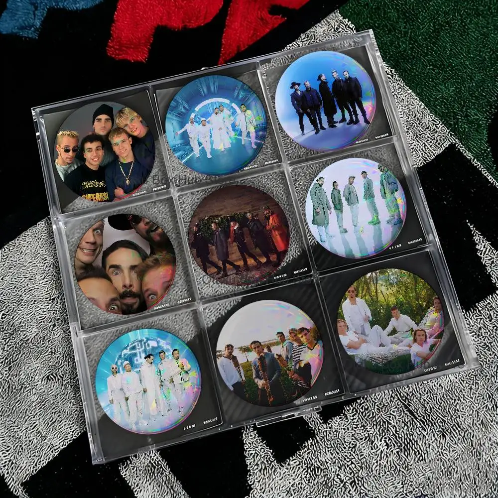 

B-Backstreet Boys BSB Laser reflective round badges pins bag clothing decorations collectibles gifts for friends
