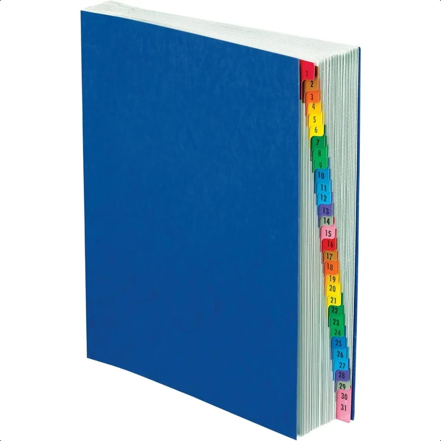 

Expanding Desk File Daily 131 Letter Size Blue Each (11013) (11013EE) Black