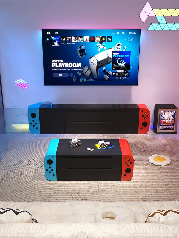 Coffee table, TV cabinet, storage cabinet, e-sports room, e-sports girl