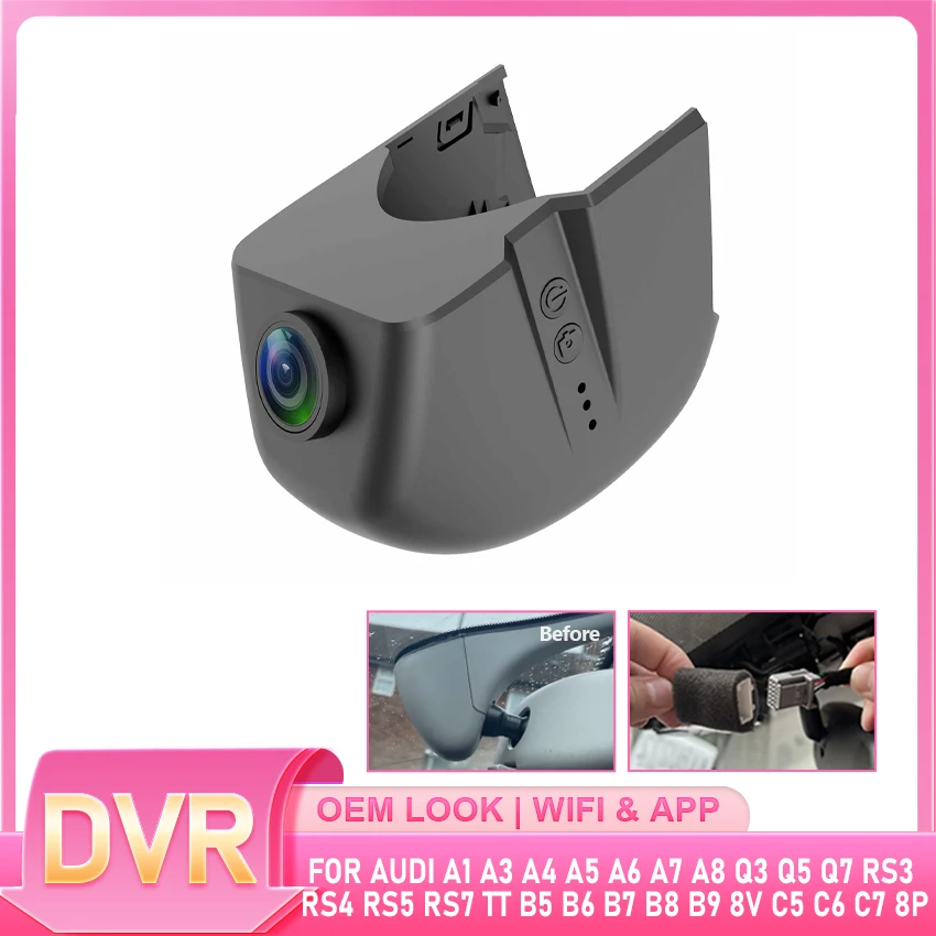 

Hidden Plug and play Car DVR Dash Cam Camera HD For Audi a1 a3 a4 a5 a6 a7 a8 q3 q5 q7 rs3 rs4 rs5 rs7 tt b5 b6 b7 b8 b9 8v