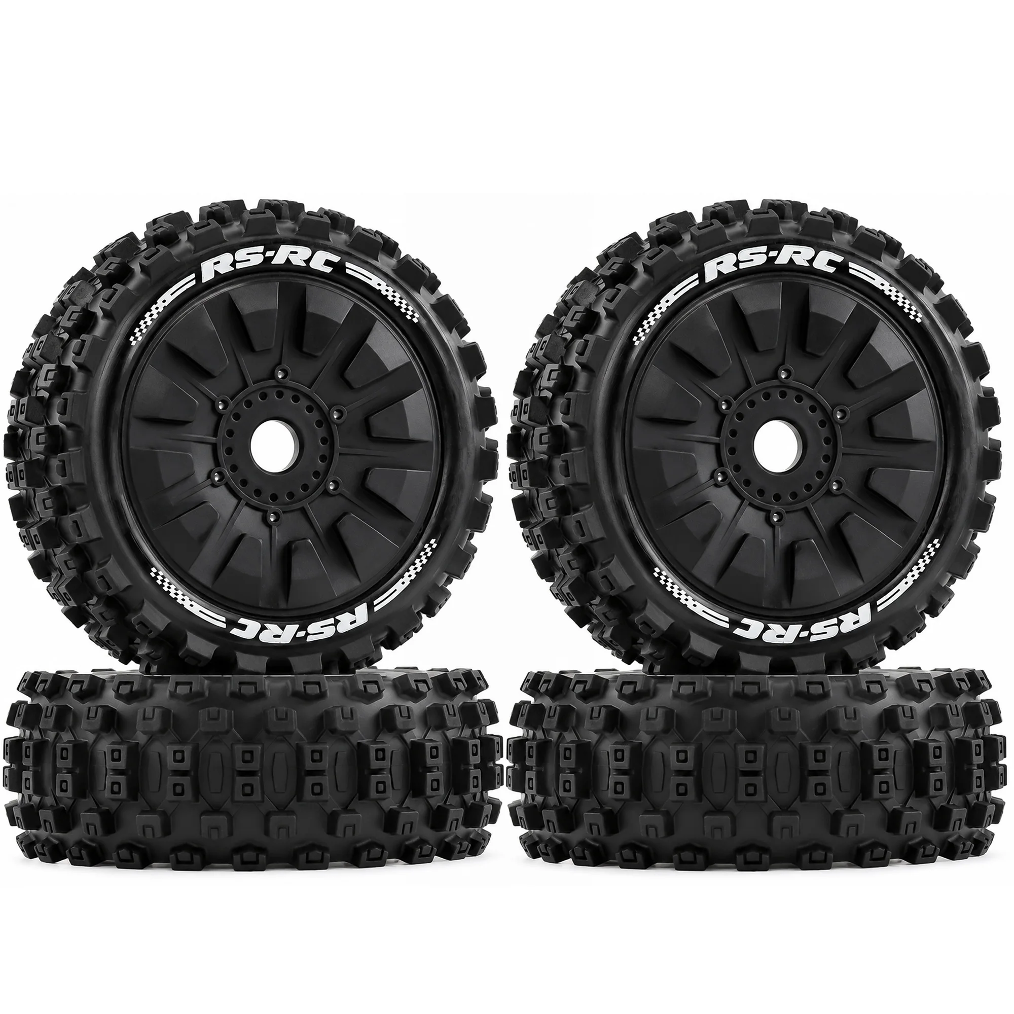 Neumáticos y Ruedas de Carreras Todoterreno Typhon 1/8, Hexágono de 17 mm para ARRMA 1/8 Typhon 3S/6S Losi 8IGHT HongNor FS Racing KYOSHO MP10