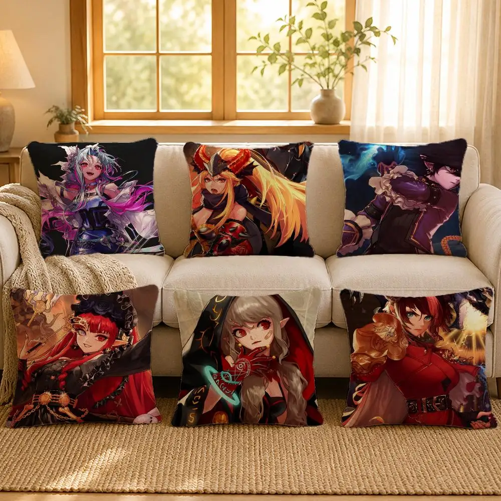 MMORPG DFO Dungeon Fighter Cushion Cover Personalized Short Plush Soft Bedroom Sofa Home Decor Gift