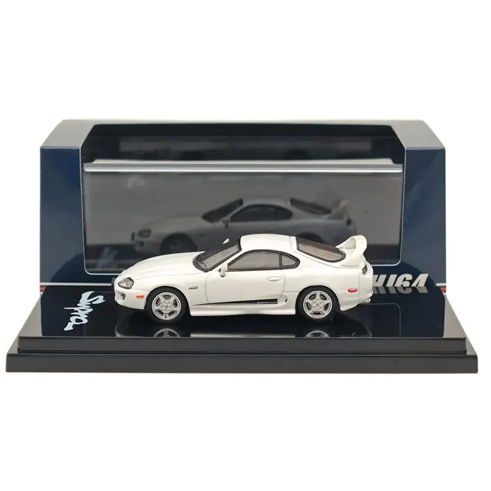 

1/64 Hobby Japan For SUPRA RZ JZA80 GENUINE CUSTOMIZED VER with ActiveSpoiler White HJ643042W Diecast Models Car Collection Toys