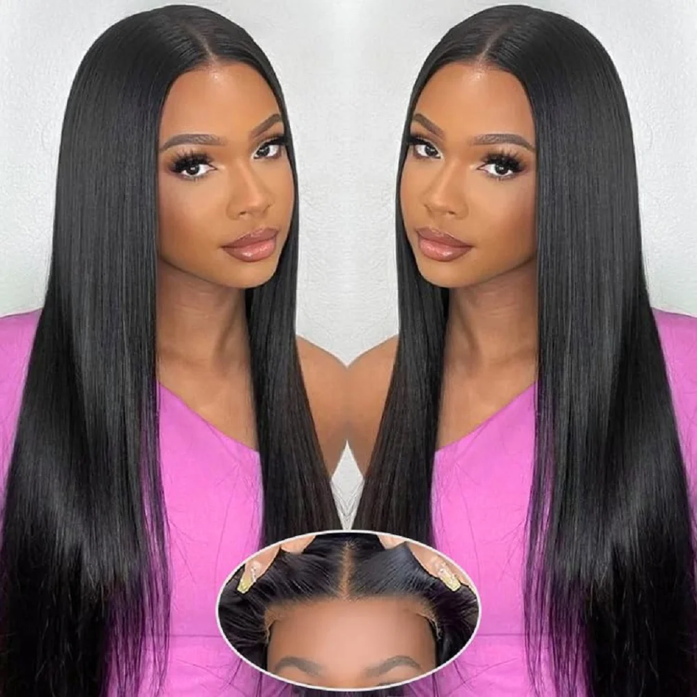 

Wear And Go Glueless Wigs Human Hair For Women Pre Plucked 4x4 Lace Front Wig Straight Human Hair Wig Pre Cut Lace 30 Inch Cheap