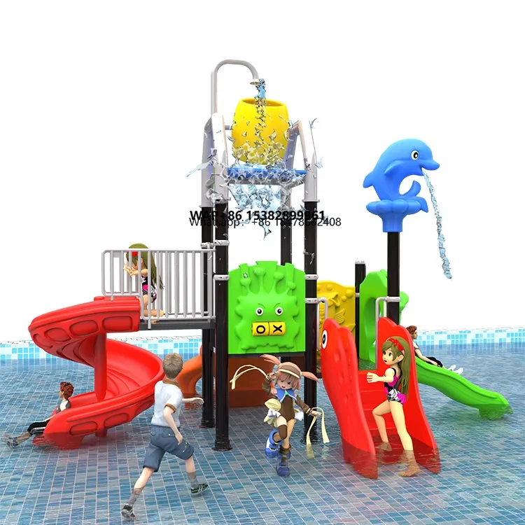 

Swimming Pool Equipment Large Colorful Outdoor Children Playground Amusement Slide for Commercial Equipment Water Toys Park