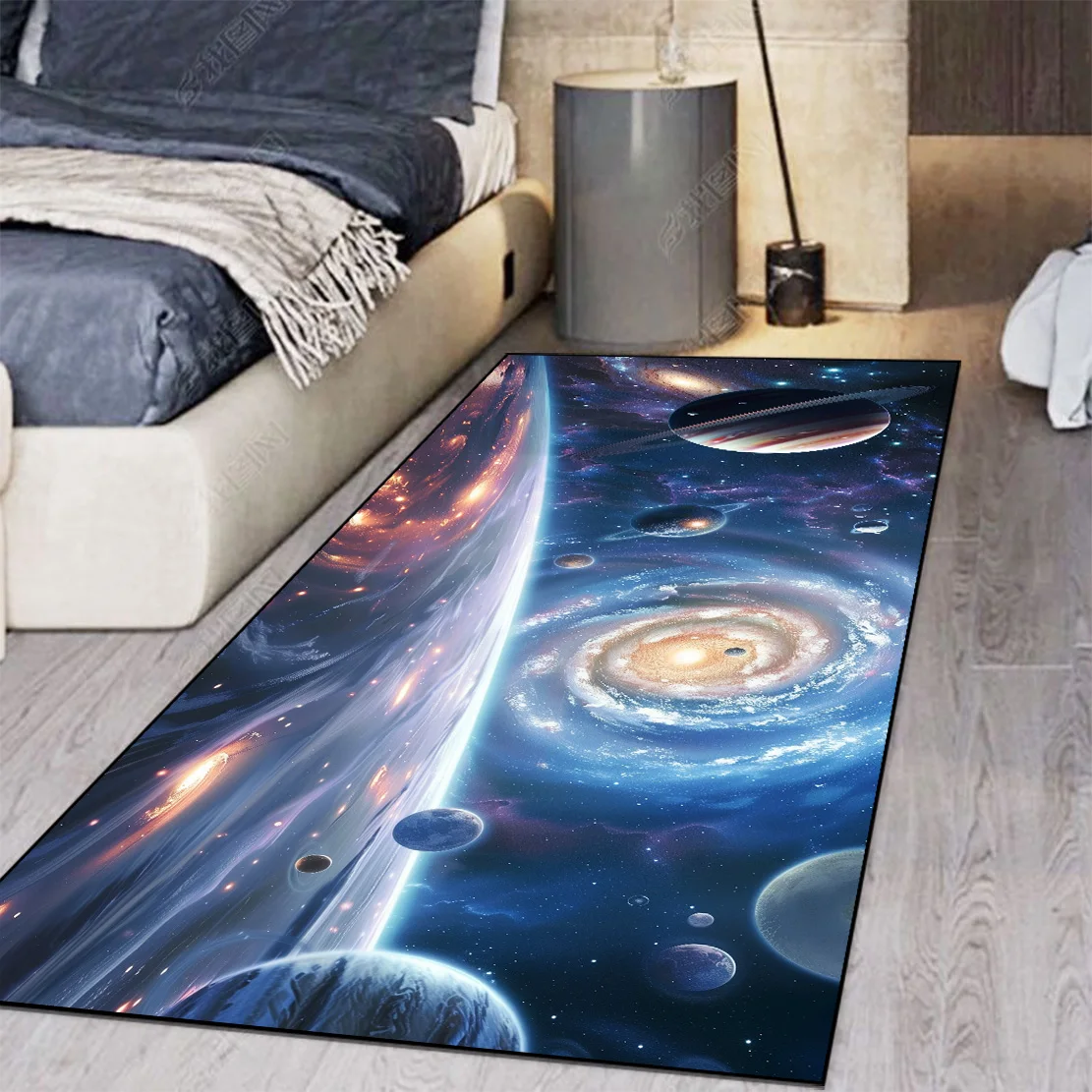 Modern Bedroom Decoration Carpet The Firmament Abstract Home Rug Room Bedside Soft Floor Mat Living Room Sofa Side Rug Washable