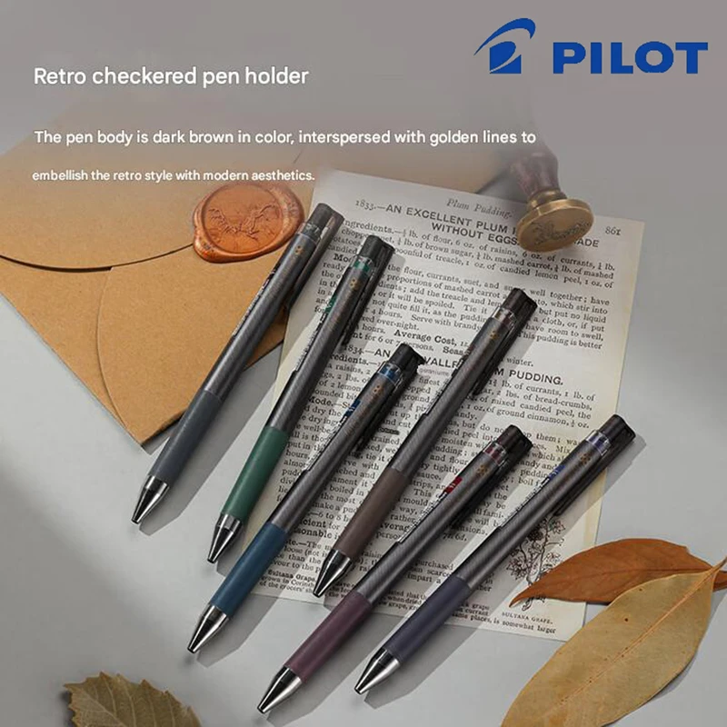 New Pilot Gross Retractable Pen ST Smooth Tip Comfortable Grip Water-resistant Ink Vintage Multi-Color Pens Practical Stationery