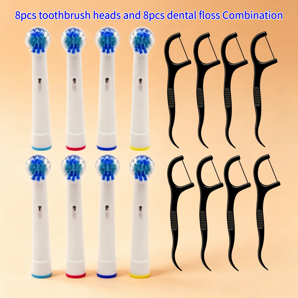 Wholesale Electric toothbrush heads and dental floss combination for Oral B Professional Care Triumph D25 D30 D32 D18