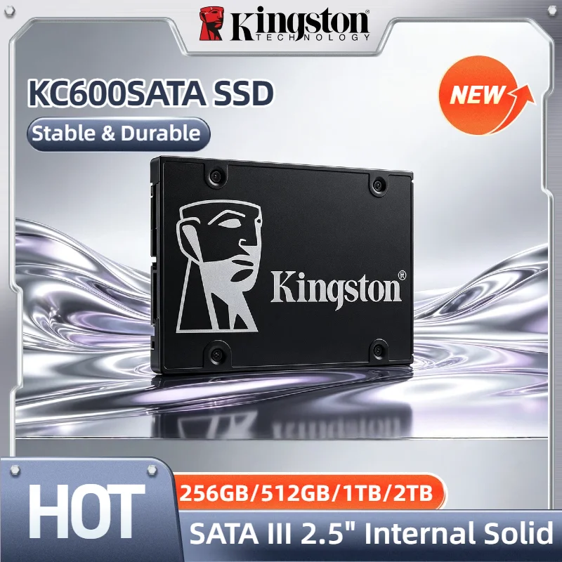 

Kingston KC600 SSD 1TB 2TB 512GB 256GB 2.5 Inch SATA3 Internal Solid State Drive for Laptop Desktop PC Pro Unit