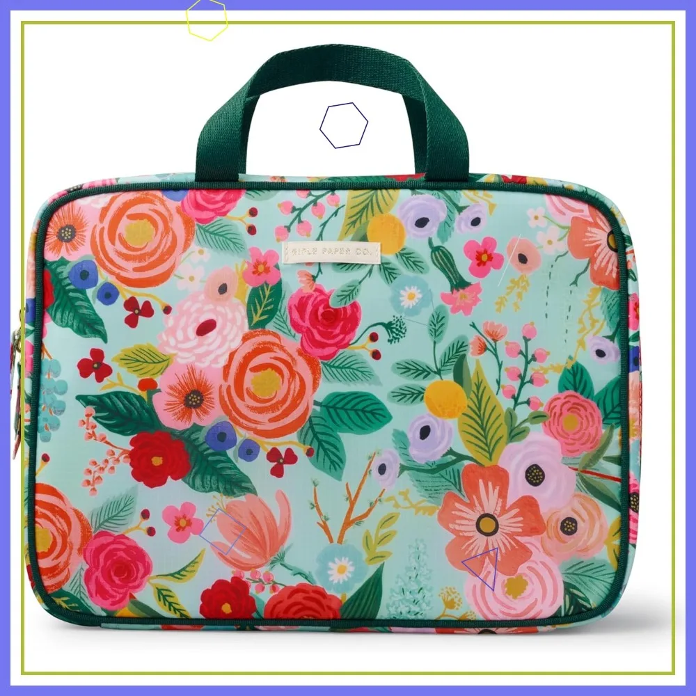 

Travel Toiletry and Cosmetic Case | Multi Pocket Makeup Organizer Bag, Zipper Closure, Removable Clear Pouch, Lay Flat Design