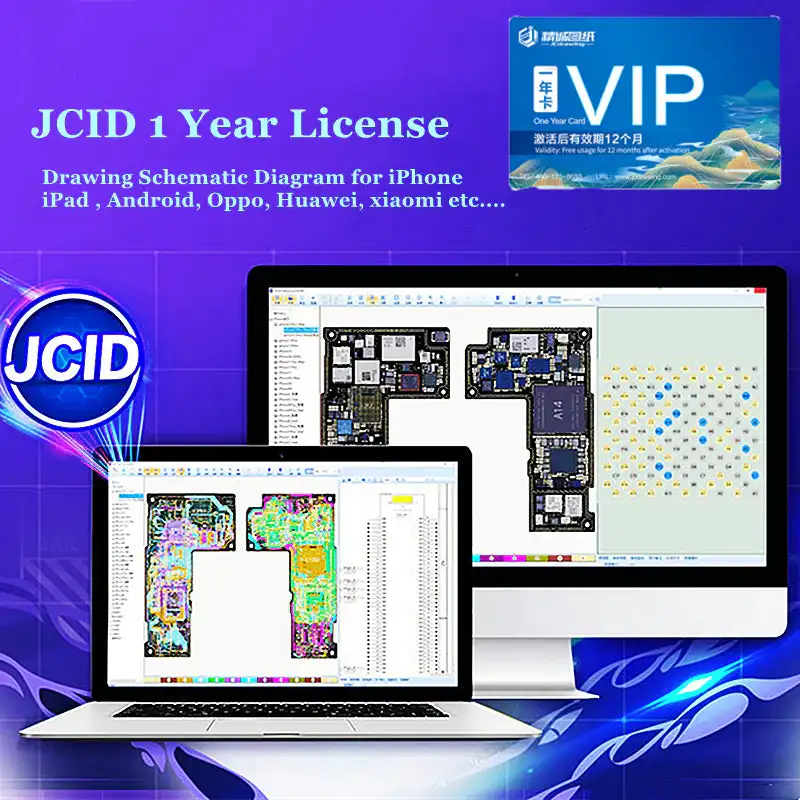 JCID 1 Year Activation Intelligent Drawing Zillion X Work Schematic Diagram for iPhone Android Circuit Board Bitmap ZXW WUXINJI