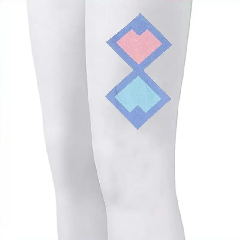 لعبة Genshin Impact Sigewinne جوارب طويلة كوسبلاي أنيمي مطابقة الوردي الأزرق الديكور جوارب لعب الأدوار الجوارب أزياء الهالوين