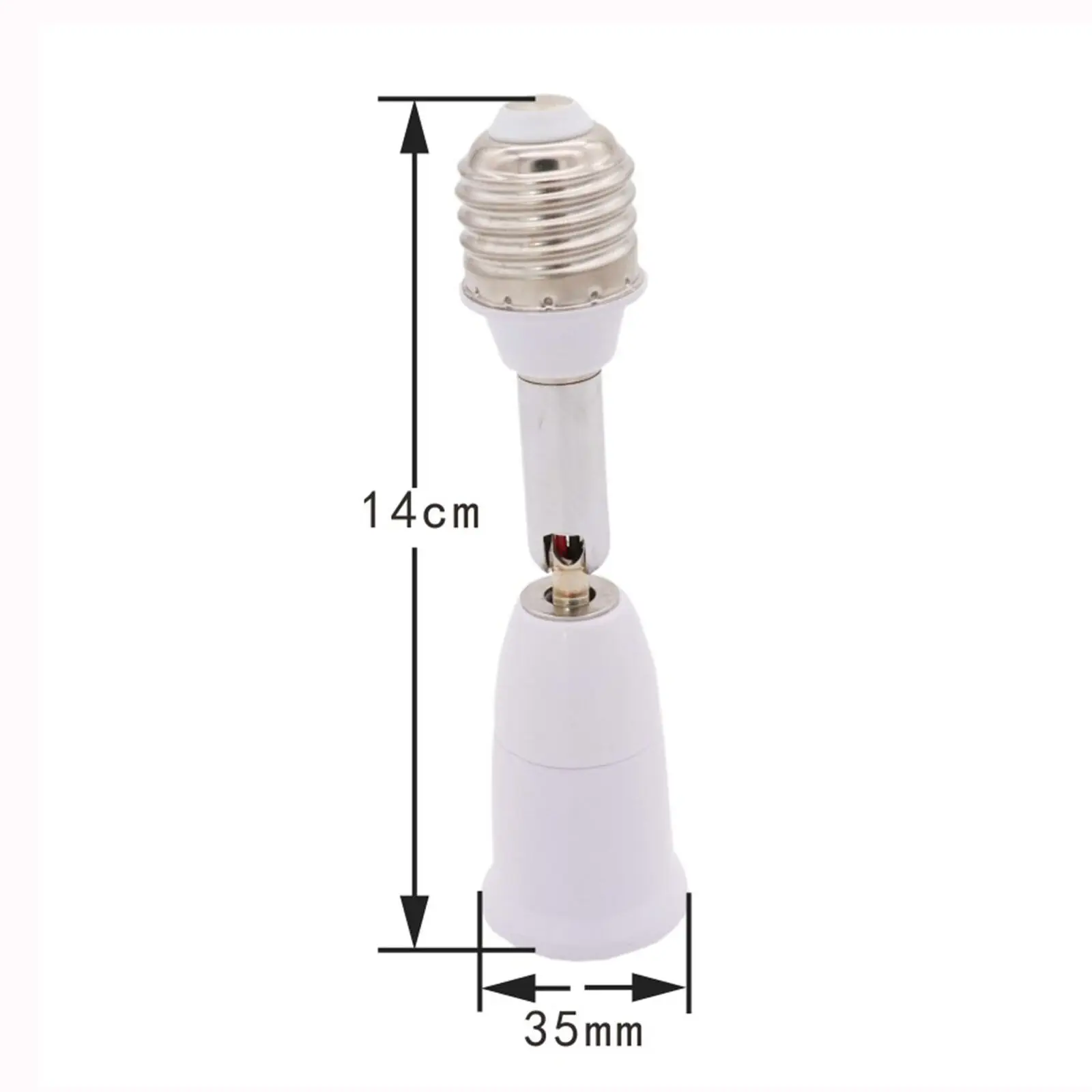 B22 to E27 Extension Extender LED Light Bulb Lamp Adapter Socket Converter