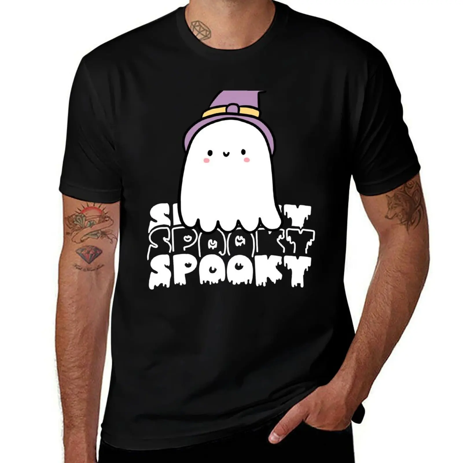 Cute Spooky Witch Ghost Fun Retro Halloween T-Shirt Thanksgiving Casual Tee T-Shirt