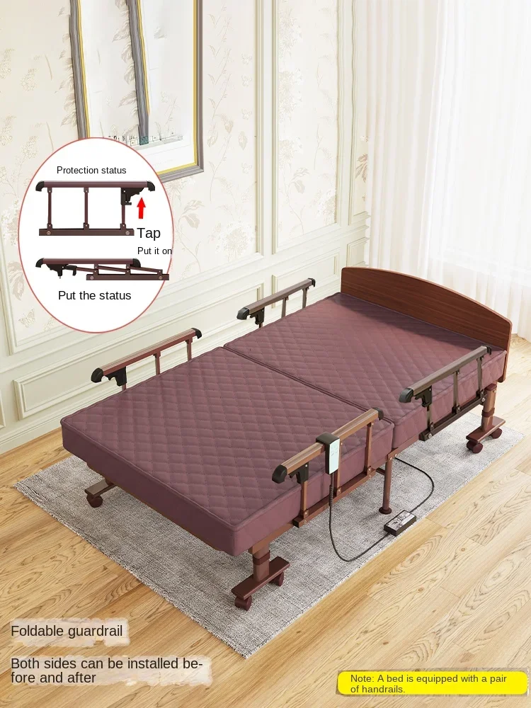 Latex electric bed, folding , single , lifting and adjusting backrest, pregnant woman and elderly rest and accompanying