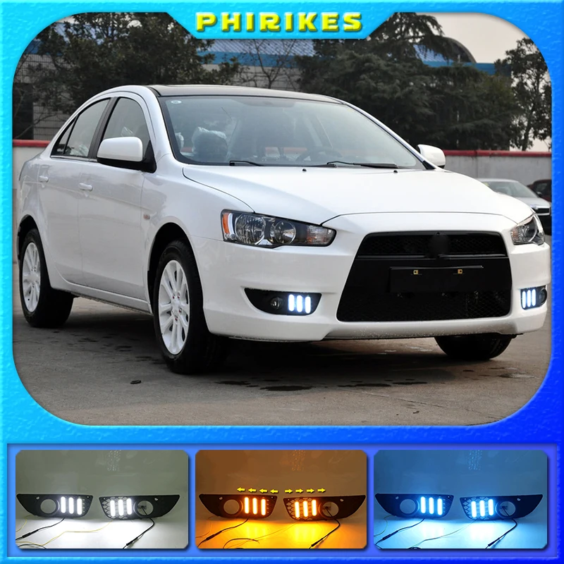 

LED DRL Daytime Running Light Fog Lamp 12V Car Running Lights for Mitsubishi Lancer EX 2009-2014