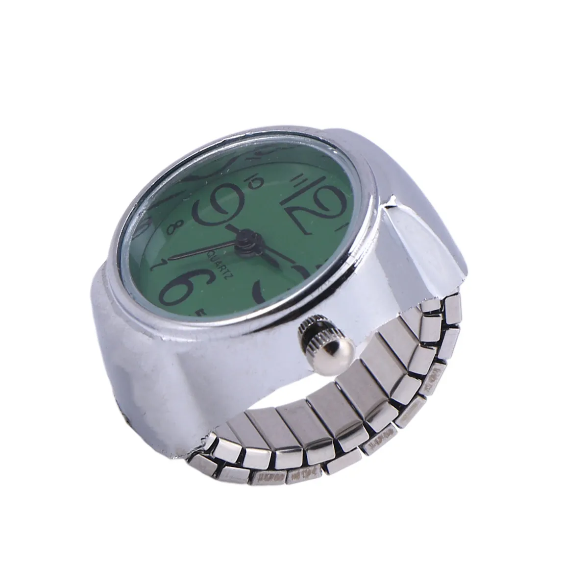 

Модное кольцо-часы из нержавеющей стали с кварцевым механизмом, 1 шт., для мужчин, женщин и пар, минималистичный дизайн.