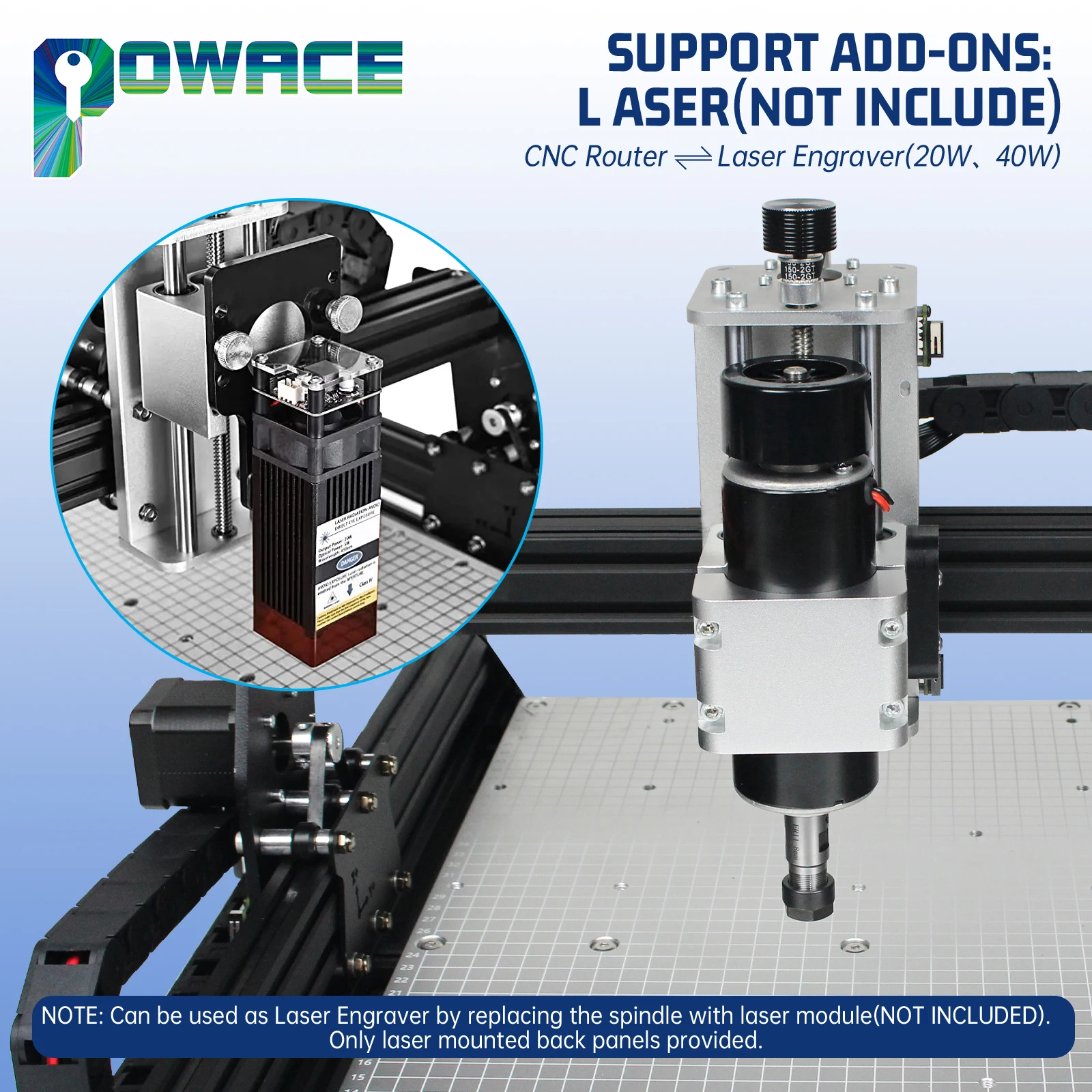 Imagem -04 - Máquina de Gravação de Mesa de Alumínio Cabeça de Laser Controlador Off-line ue Eixos Faça Você Mesmo Cnc 4540 500w 20w 40w