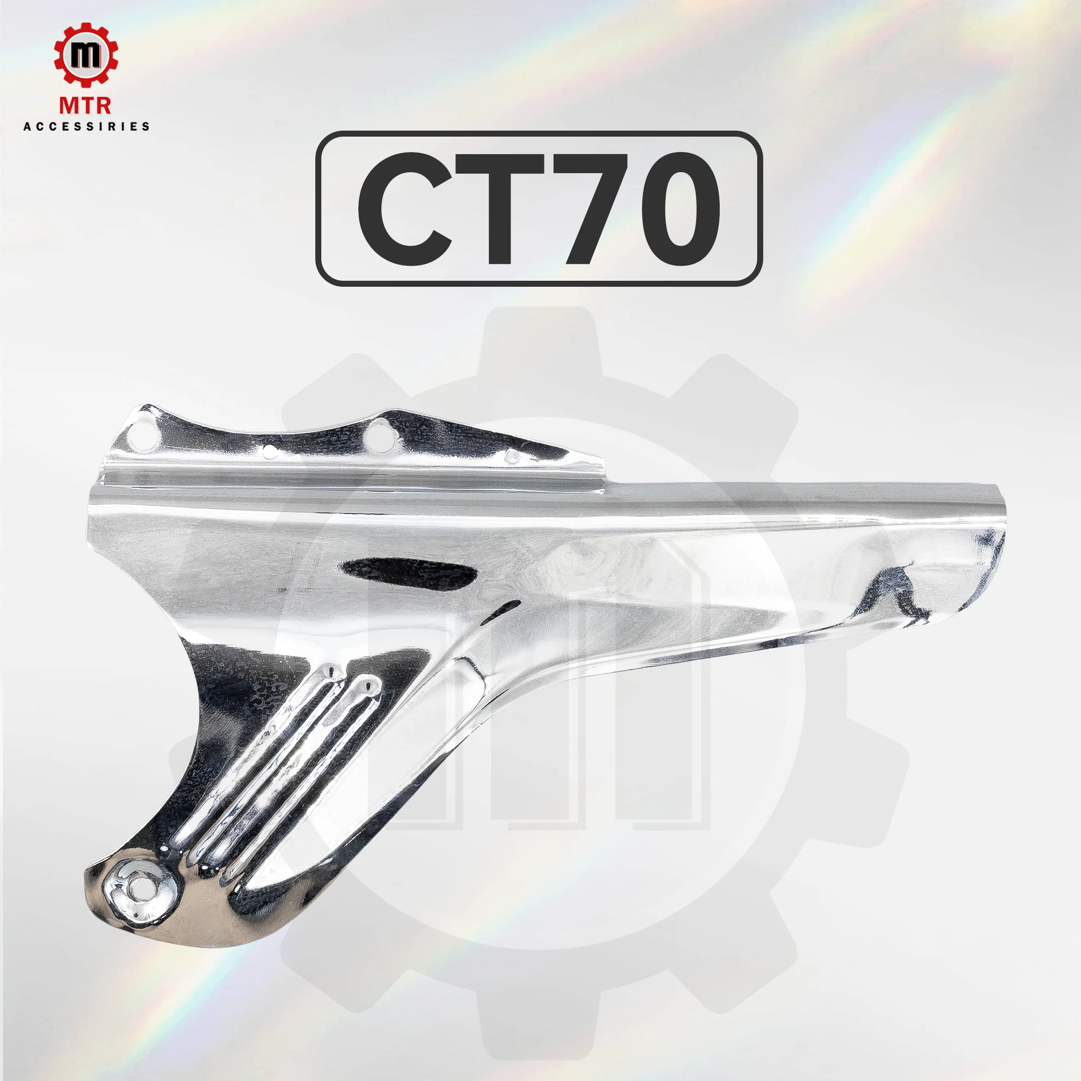 Protector de Cadena CT70, Cubierta de Cadena Plateada, Piezas DAX CT70, Accesorios para Motocicletas HONDA DAX ST70 CT70