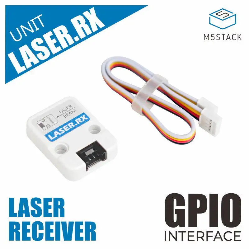 Official M5Stack Laser RX Non-Modulated Laser Receiver for Laser Communication Frequency Range 140KHz~205KHz