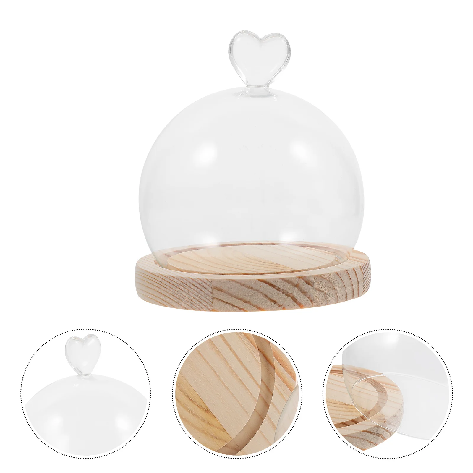 

1Set Glass Display Cover Mini Decoration Cover for Cakes Cocktails Wine Tasting Parties Safe Portable Lightweight Clean