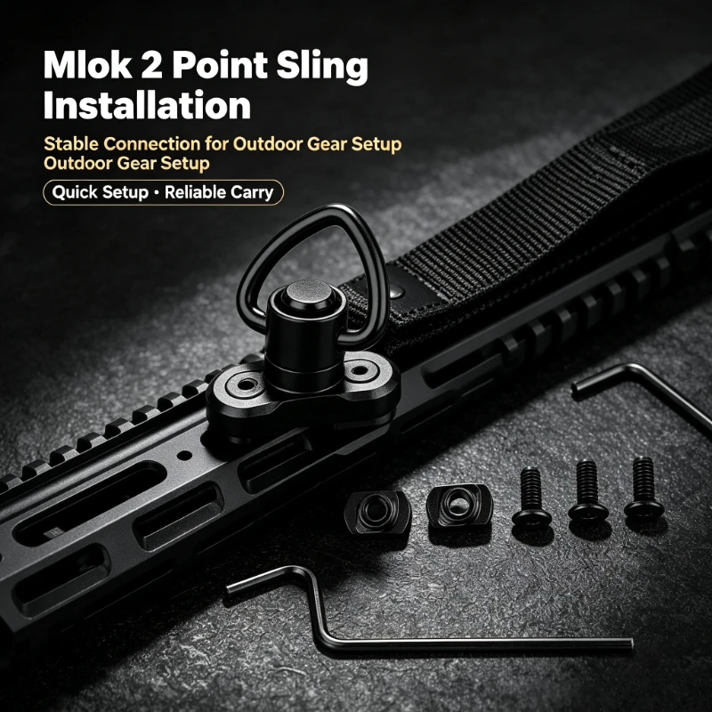2‑Point Sling Accessory Quick Detach QD Swivel Mount Push Button Structure Compatible With Mlok System