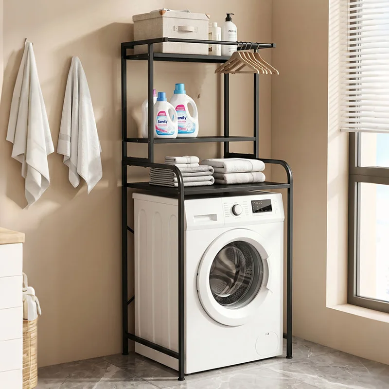 Bathroom drum washing machine rack floor-to-ceiling large-capacity household simple bathroom storage multi-layer storage