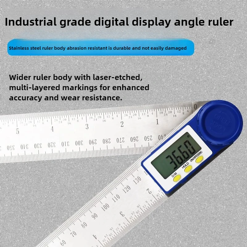 200mm 7 Inch Digital Metal Protractor 360 Degree High Precision Woodworking Angle Finder Goniometer