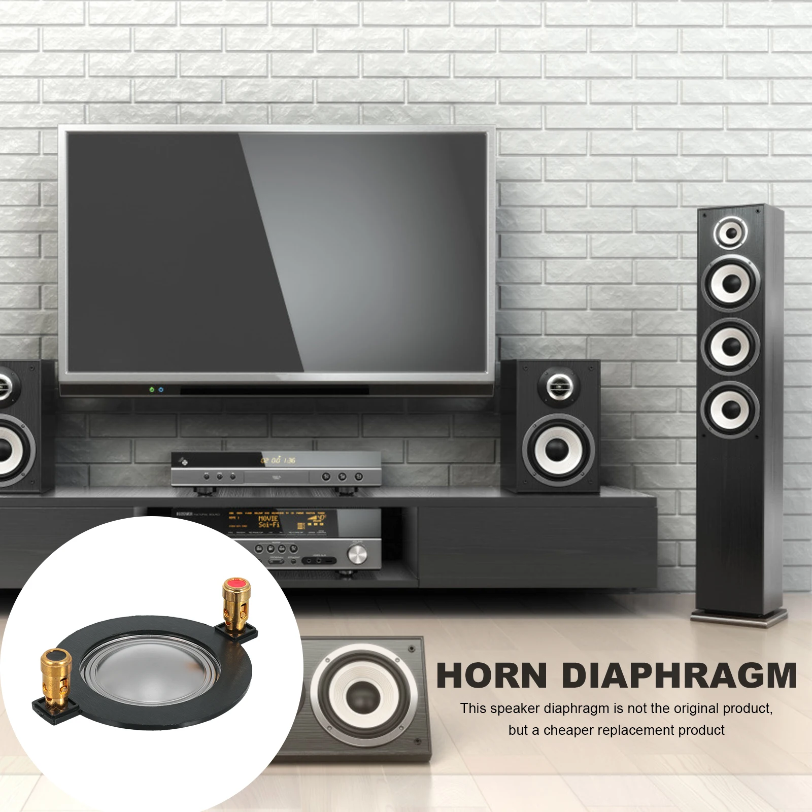 

Sound Film Diaphragm Replacement Horn for Speaker Audio 34.4mm Professional Accessory Dining Table