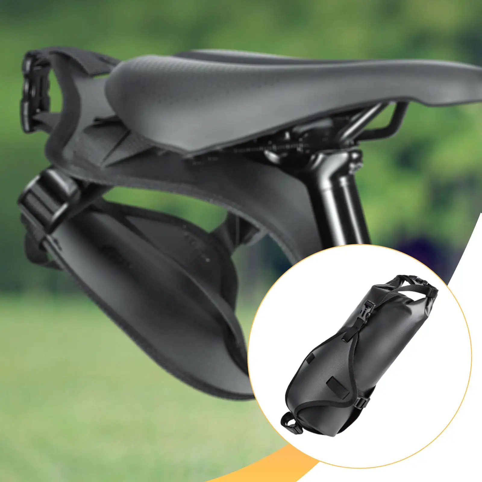 Portabicicletas trasero ajustable con soporte seguro y bolsa, Kit de bicicleta de Material de PVC para accesorios de bicicleta de carretera MTB