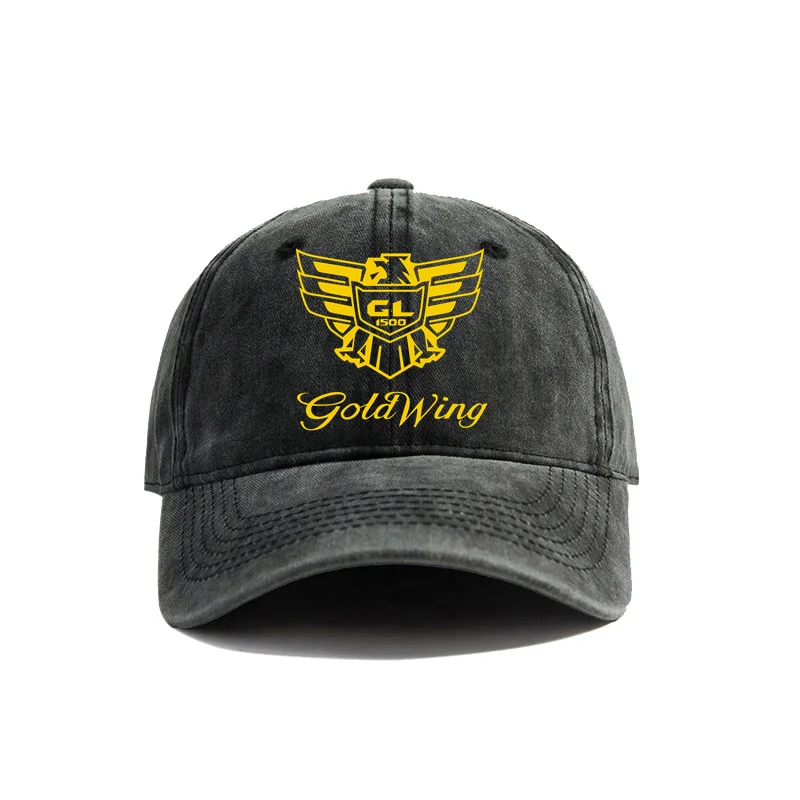 Goldwing GL1500 Baseball Cap Distressed Hats Cap Men Retro Outdoor Summer Adjustable Hat MZ-035