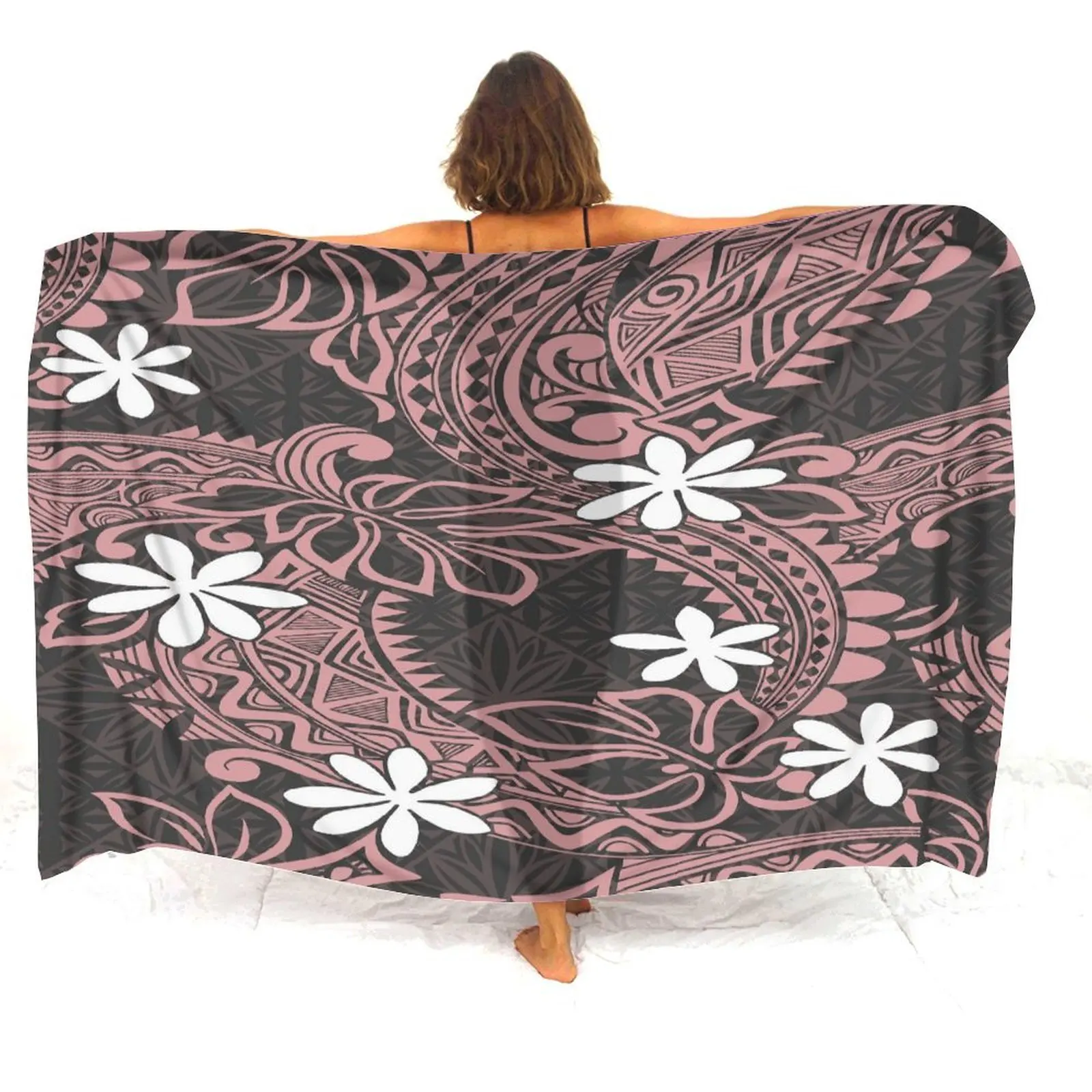 Retro Custom Polynesian-Style Cotton Sarong Soft Fabric Sarong For Sexy Beach-Wearing Women With Sun Protection Properties