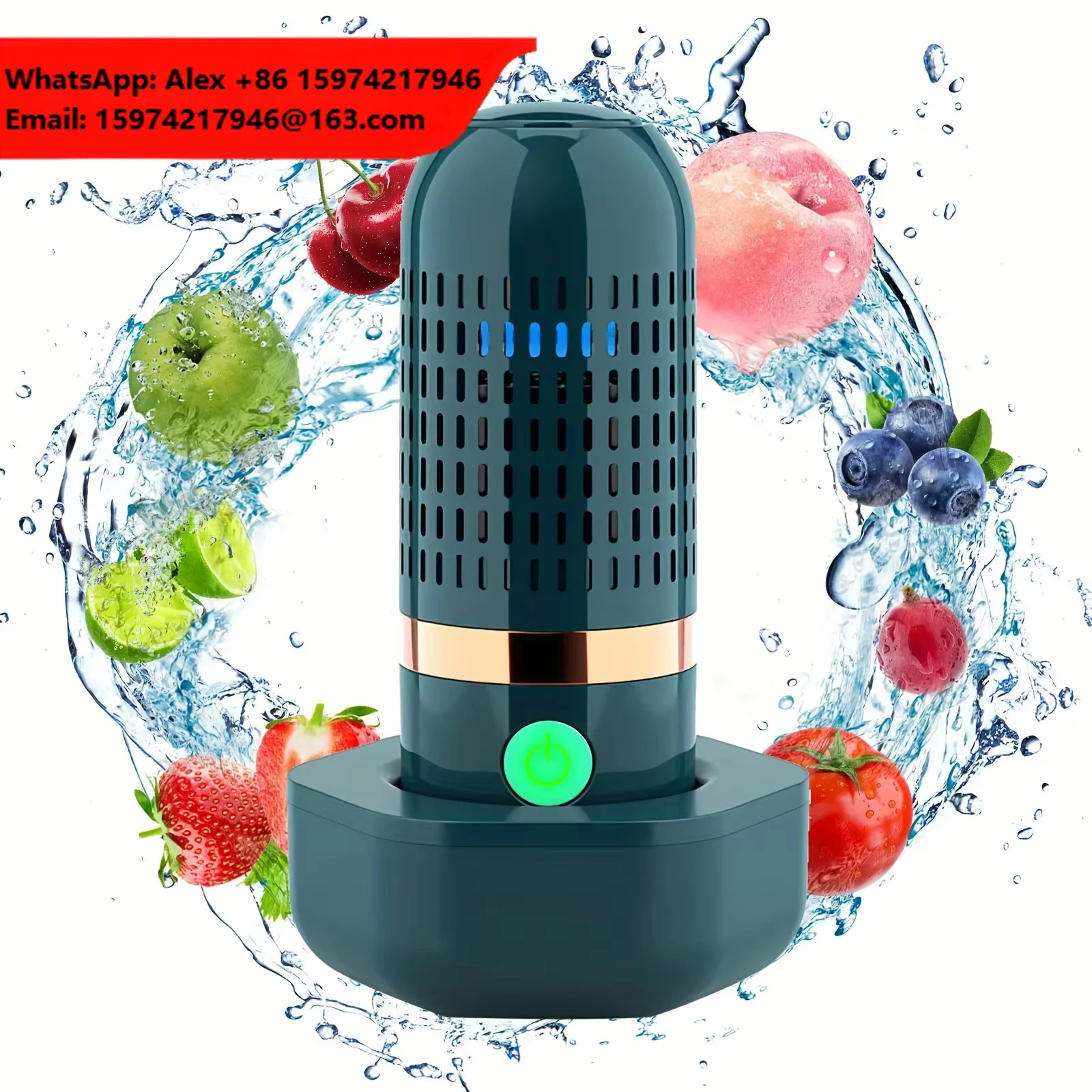 Logo ODM Wireless Fruit And Vegetable Washing Machine, Portable Capsule Food Purifier, Pesticide Residue Remover