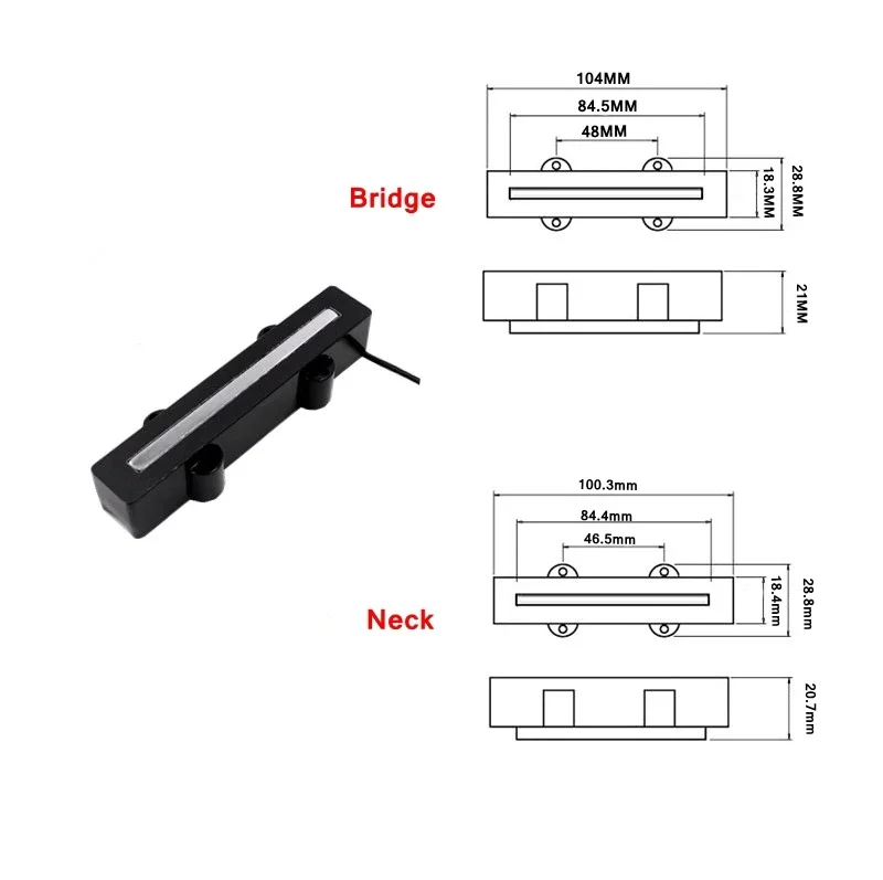 التقاط أوتار جي باس مع مغناطيس سيراميك ، ضجيج منخفض ، شفرة إلغاء ترطيب