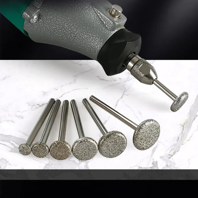 6 Stück Dremel Zubehör Schleifköpfe Fräser 3mm Schaft Jade Stein Schnitz- Polier- und Gravierwerkzeuge – Detail 1