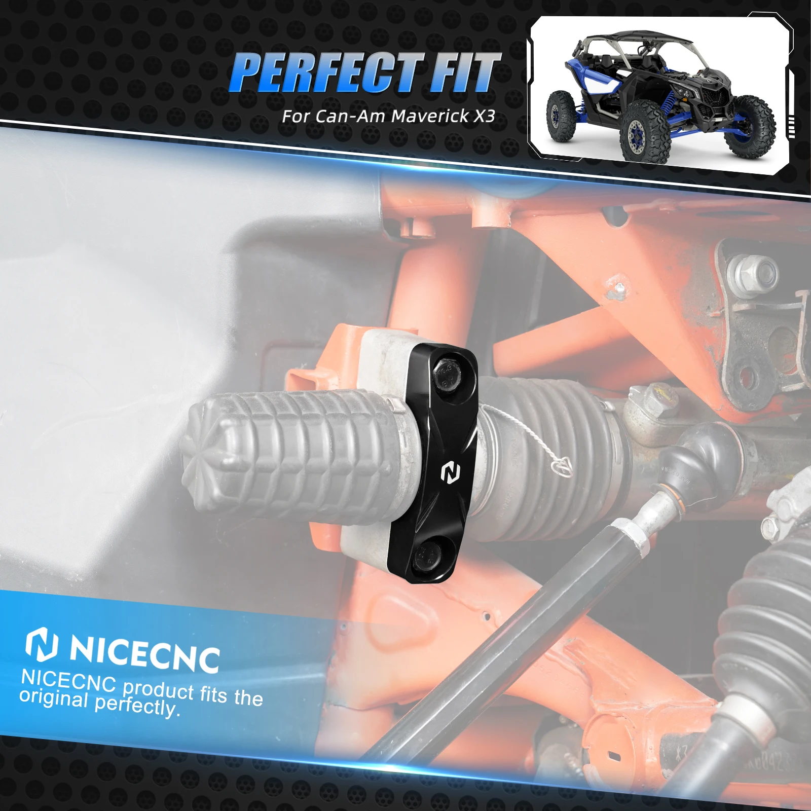 UTV X3 verstärkte Lenkgetriebe-Montageplatte für Can-Am Maverick X3 Max R RR 4x4 2017–2021 Aluminiumlegierung 709402021 – Detail 7