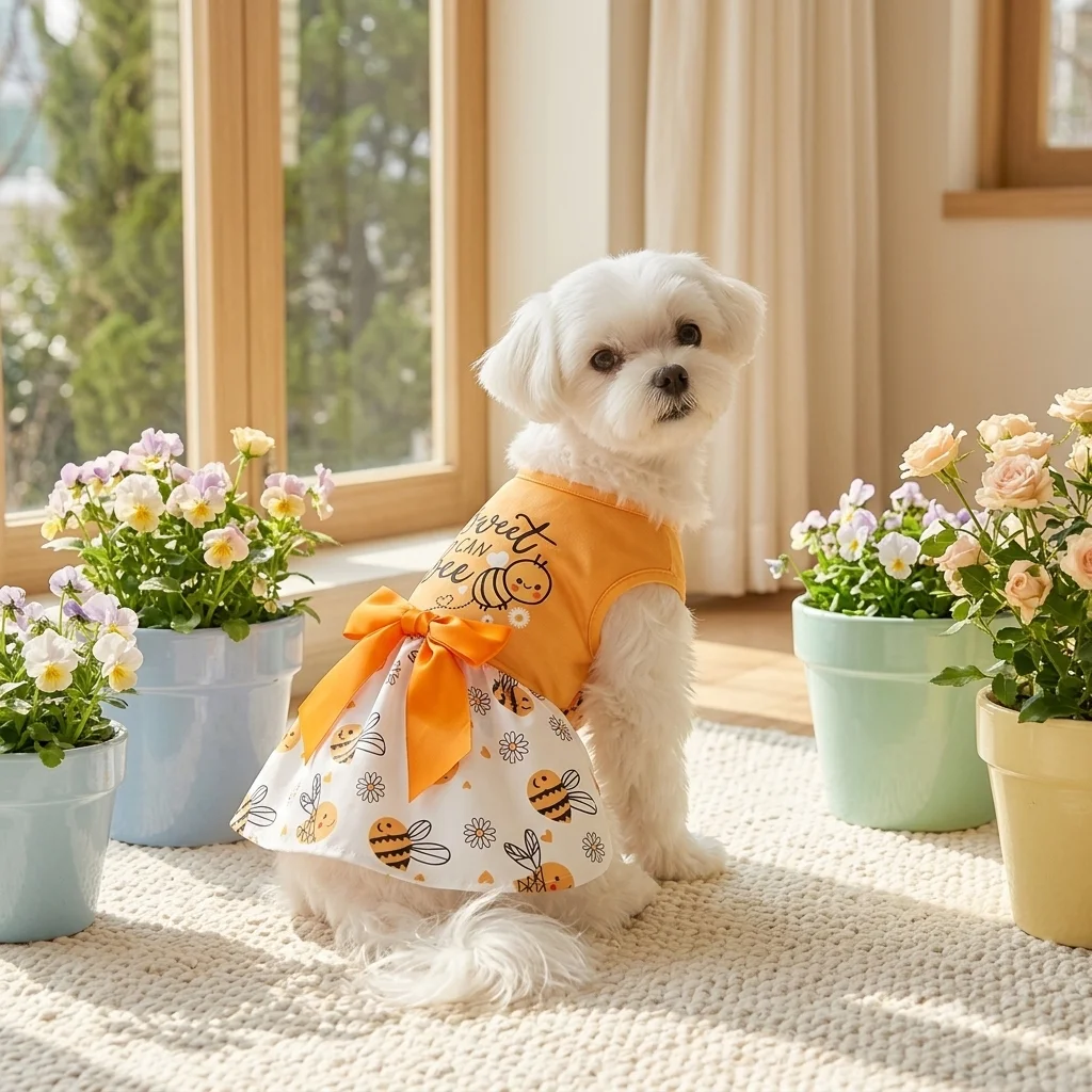 Vestido con lazos para perros y gatos pequeños – Primavera/verano - imagen 5