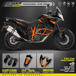 PowerZone Custom Graphics Backgrounds Decals for Stickers Kit For KTM SUPERMOTO 2003-2016 ADV ADV S ADV R 1050 1090 1190 13