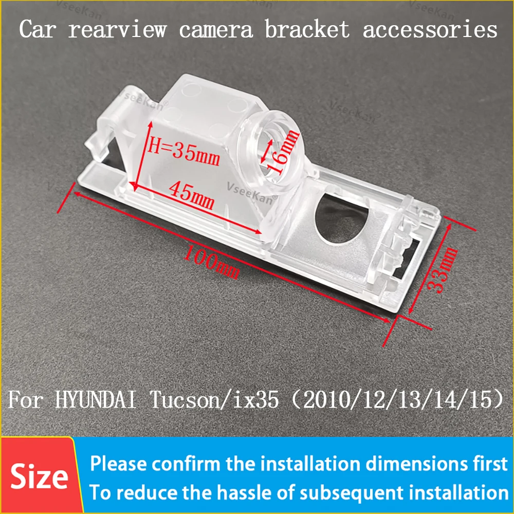For HYUNDAI Tucson IX35 Rear View Camera Install Bracket License Plate Light Bracket Rear View Camera Acrylic Accessories