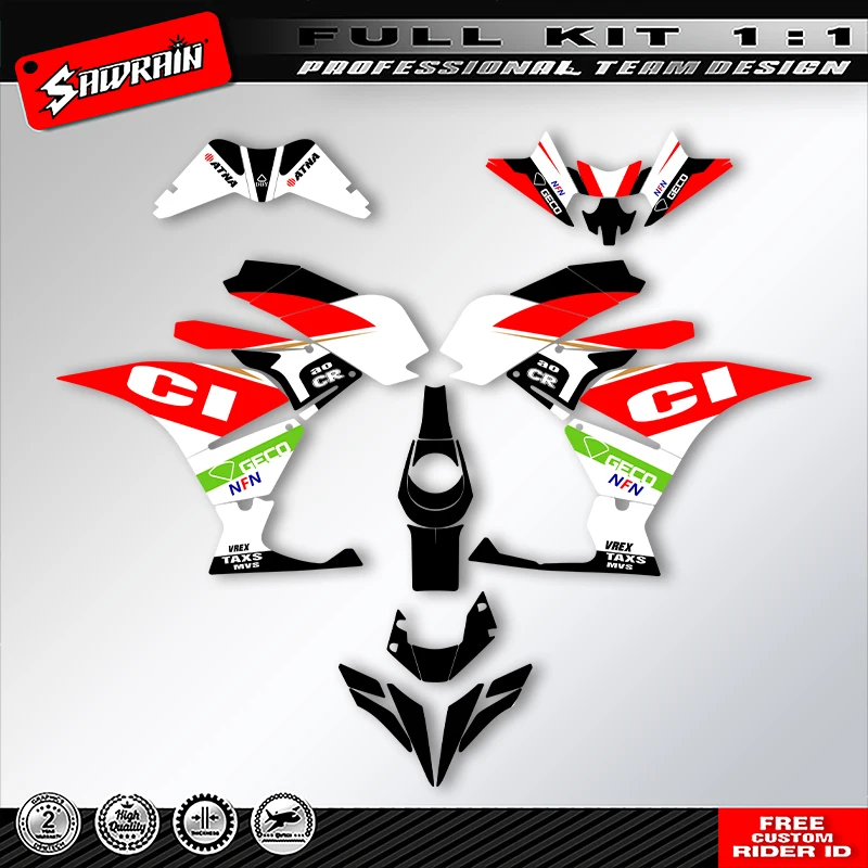 

Sawrain Motorcycle Graphics Backgrounds Decals Stickers Kit Number Name Custom For KTM RC250 390 2017 2018 2018 2020 002