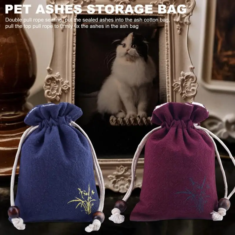 Torba na prochy psa Keepsake Dog Ashes Kitten Pouch na popiół Lekka torba na kremację dla kota Małe woreczki na pamiątkowe psa ze sznurkiem