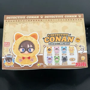 Detective Conan Caja ciego oficial de peluche - Serie Cloaked Cat | Adorable llavero de muñecas y regalo coleccionable para fanáticos del anime 8 Mejor detective de ventas Conan Keychain - №8
