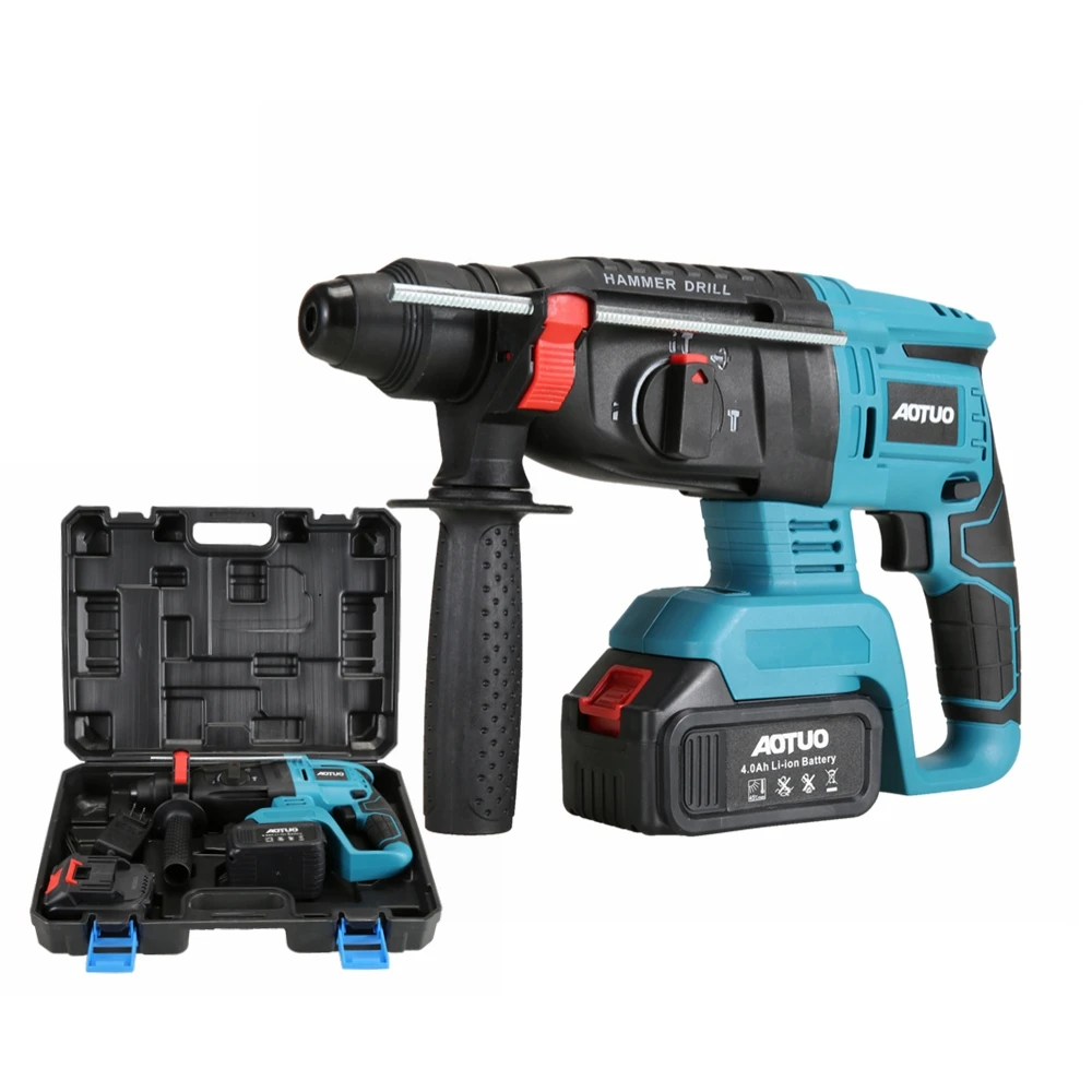 

Lithium Battery Power Electric Cordless Hammer Drill Machine Cordless Impact Rotary Hammer Drill